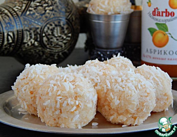 Рецепт: Сладкие кокосово-абрикосовые шарики