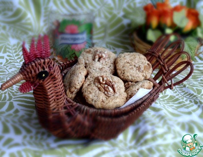 Рецепт: Овсяное печенье с изюмом и чаем ройбос