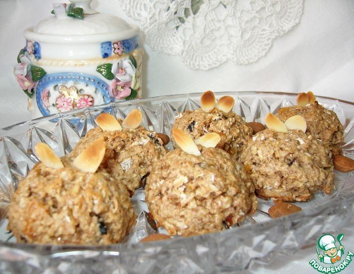 Рецепт: Овсяно-миндальное печенье на кокосовом молоке