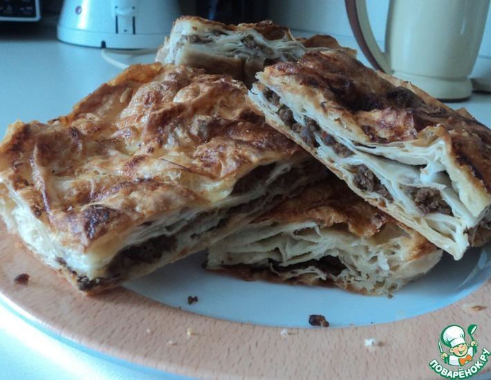 Рецепт: Турецкий пирог-берек с мясом