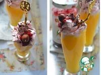 Персикосовый десерт со сливками и конфитюром ингредиенты
