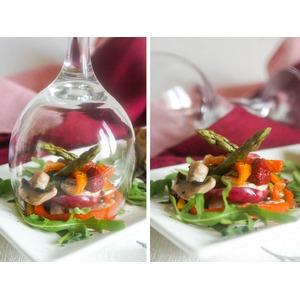 Горячий салат с малиновым ароматом
