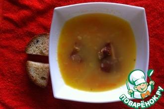 Рецепт: Гороховый суп с копчеными ребрышками