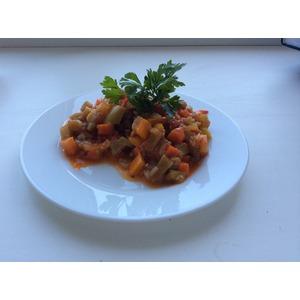 Жареная баклажанная икра кусочками