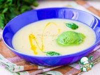 Овощной крем-суп с мороженым из шпината и сметаны ингредиенты