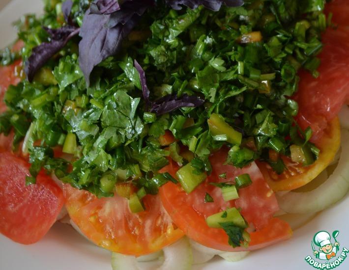 Рецепт: Салат Летний с картофелем и помидором