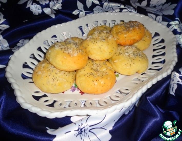 Рецепт: Творожные булочки в апельсиновом сиропе