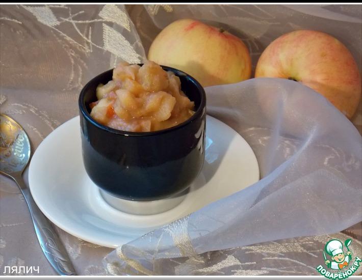 Рецепт: Десерт из ревеня с яблоками