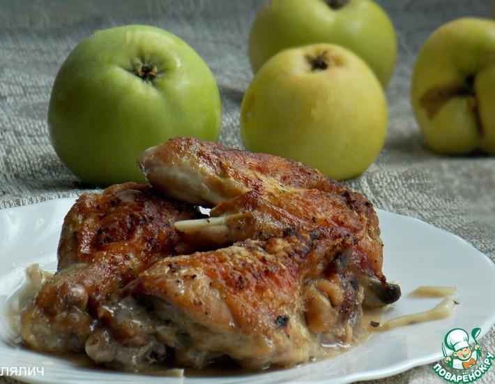 Рецепт: Курица в яблочном соке
