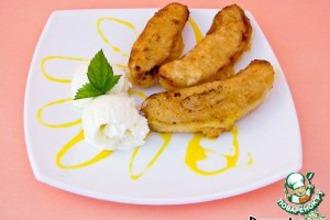 Рецепт: Десерт «Бананы в кляре»