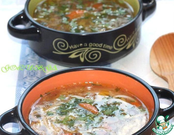 Рецепт: Грибной суп с вермишелью в мультиварке