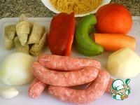 Паста а ля касуэла с колбасками и овощами ингредиенты
