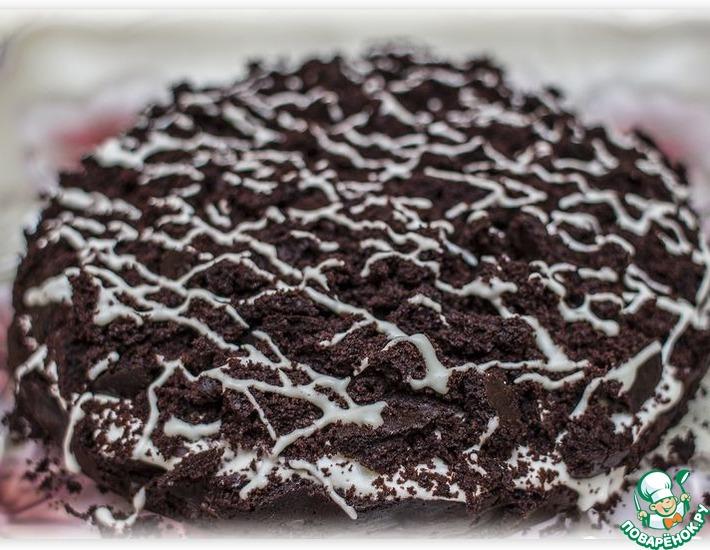 Рецепт: Шоколадно-кофейный торт со сметанным кремом