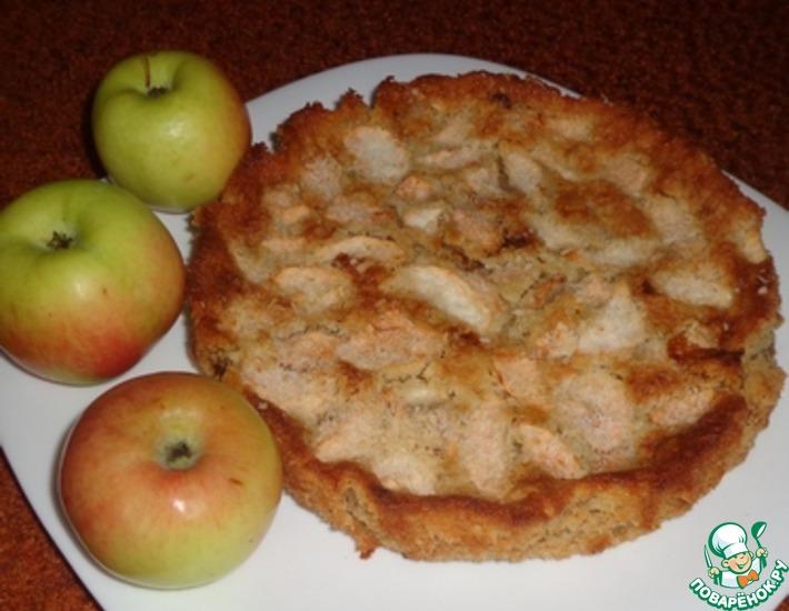 Рецепт: Яблочно-овсяный пирог Блаженство