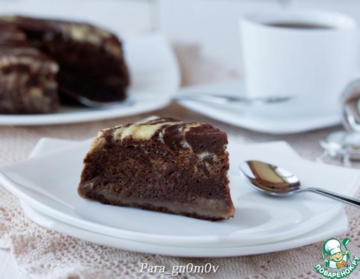 Рецепт: Двойной шоколадный пирог на пару