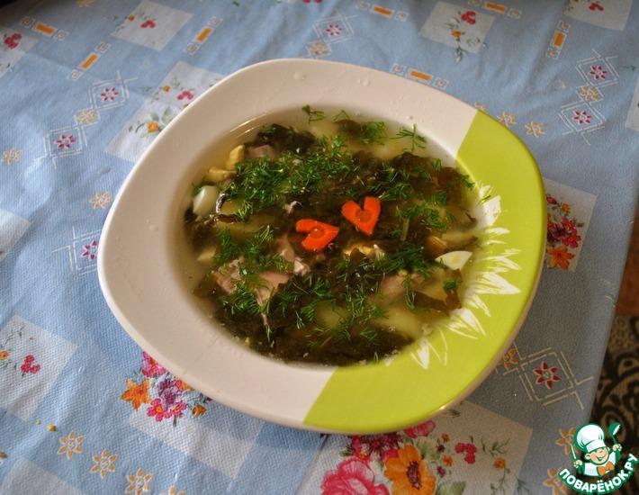 Рецепт: Щавелевый суп с индейкой