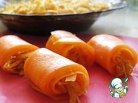 Рулетики из моркови с тушёной капустой ингредиенты