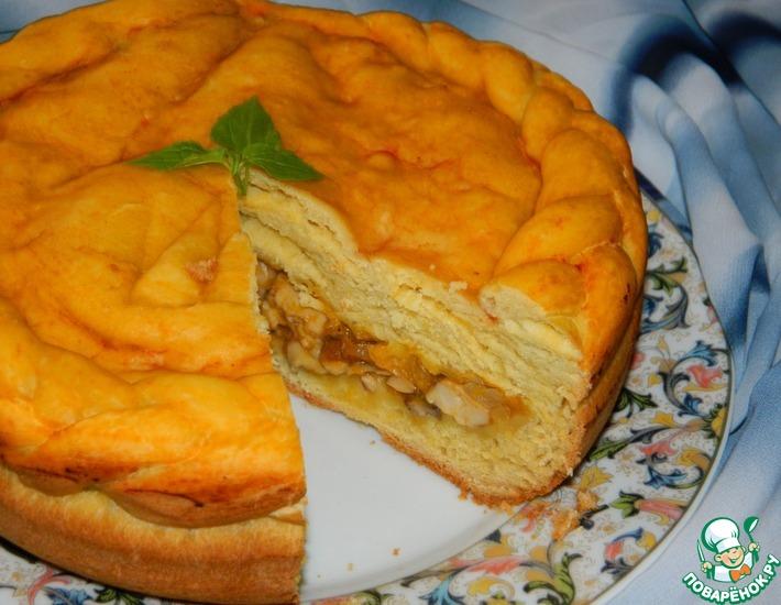 Рецепт: Пирог с капустой и грибами