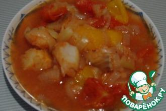 Рецепт: Гуляш из рыбы в томатном соусе