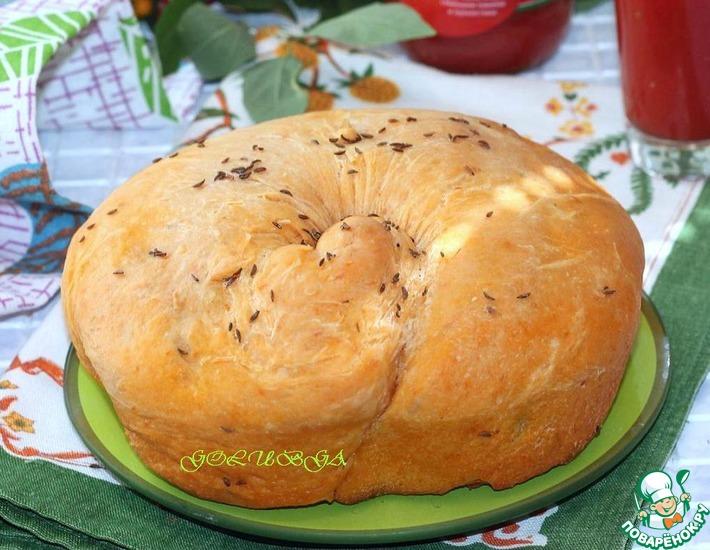 Рецепт: Томатный хлеб с сыром и тмином