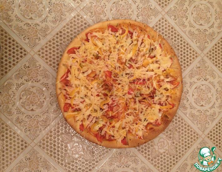 Рецепт: Пицца с куриной грудкой
