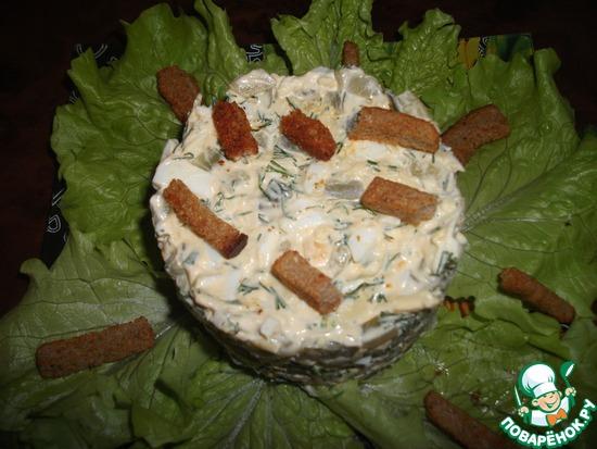 Сырный салат с сухариками по рецепту Tamara Shepeleva  /recipes/show/86665/