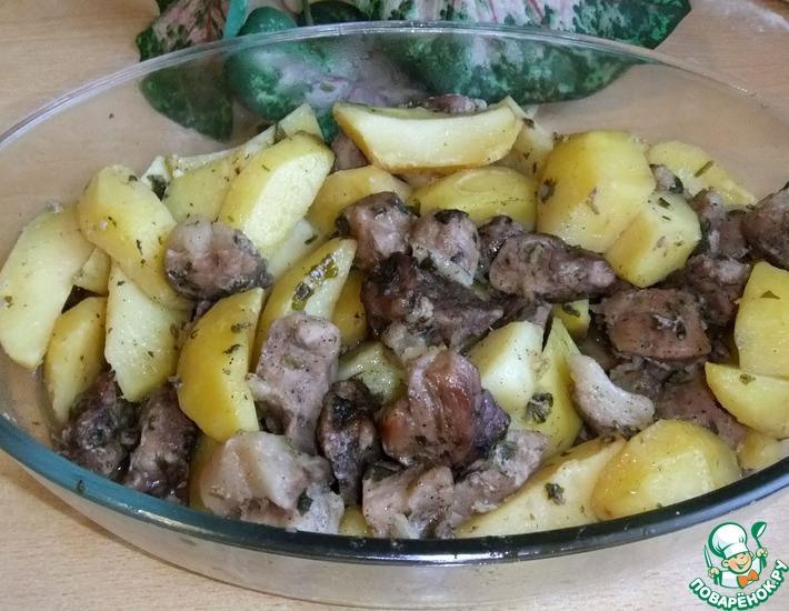 Рецепт: Свинина с картофелем в рукаве