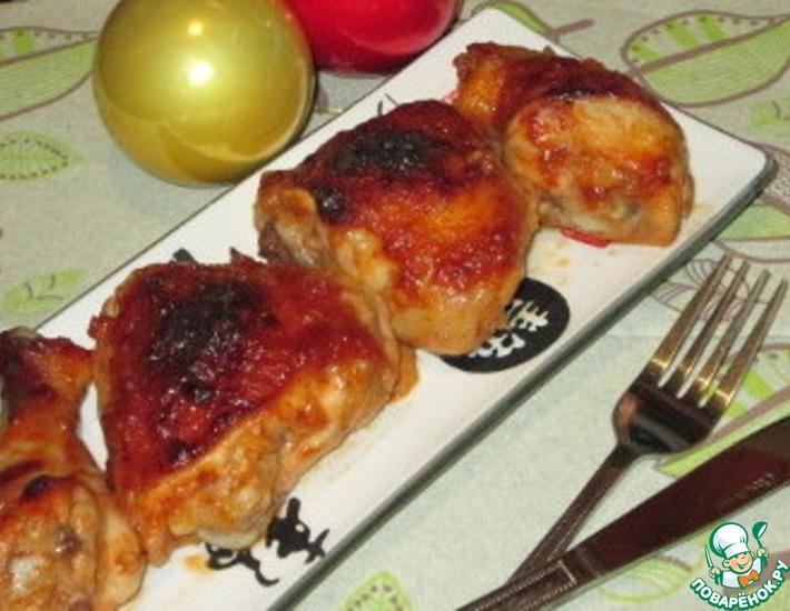 Рецепт: Курица в медово-горчичном соусе