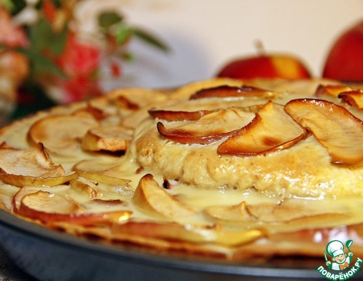 Рецепт: Двухэтажный французский яблочный торт
