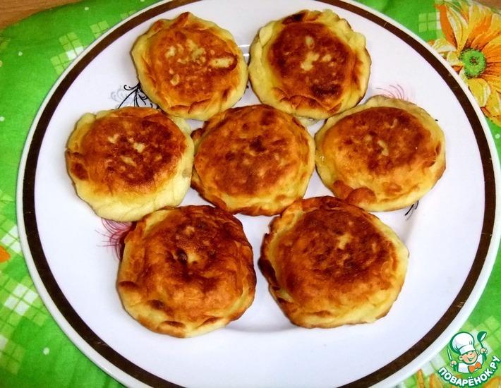 Рецепт: Картофельные пирожки с мясом и грибами