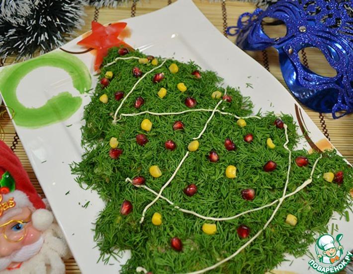 Рецепт: Салат на новый год «Елочка»