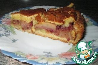Рецепт: Яблочный пирог с брусникой и кремом брюле