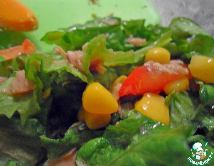 Рецепт: Летний салат с тунцом