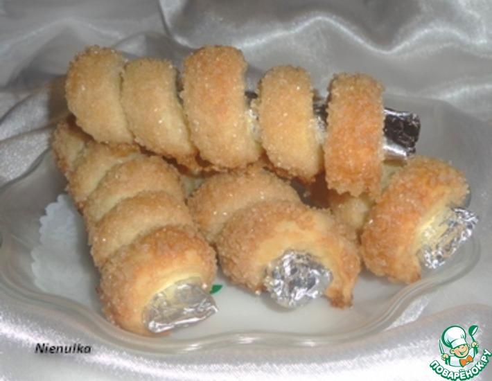 Рецепт: Печенье Слоеные палочки