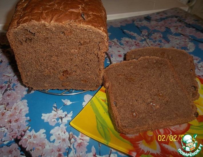 Рецепт: Шоколадный хлеб с изюмом