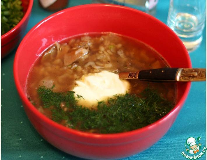 Рецепт: Суп из белых грибов с перловкой