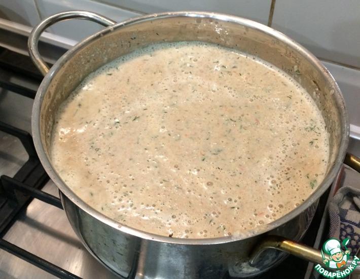 Рецепт: Крем-суп с грибами и индюшатиной