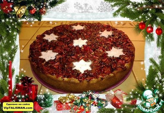 Рождественский яблочный пирог с ванильным кремом, автор Hyazinthe
