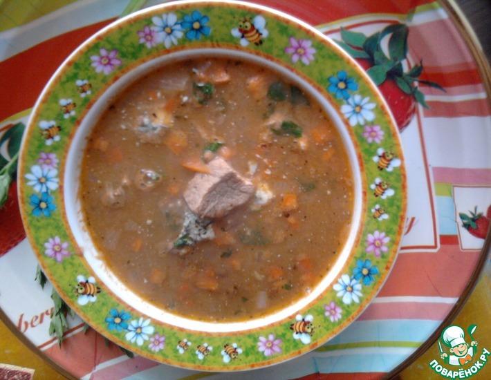 Рецепт: Чечевичный суп со свининой