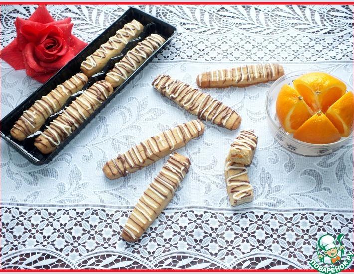 Рецепт: Апельсиново-ореховые палочки с шоколадом