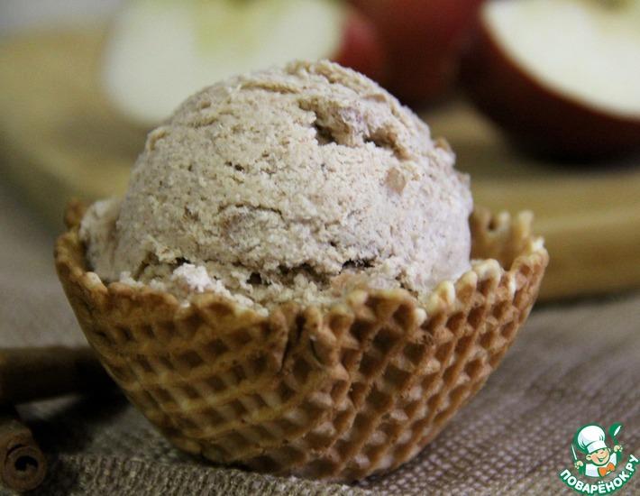 Рецепт: Яблочно-ванильное мороженое с корицей