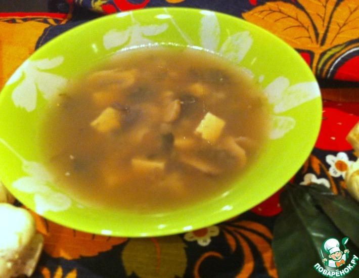 Рецепт: Мисо-суп с шампиньонами