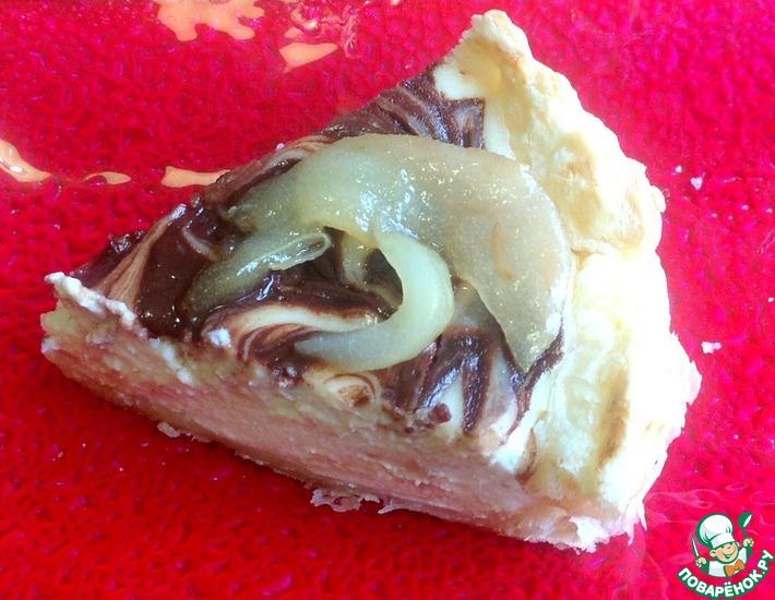 Рецепт: Слоеный творожно-шоколадный пирог Любимому