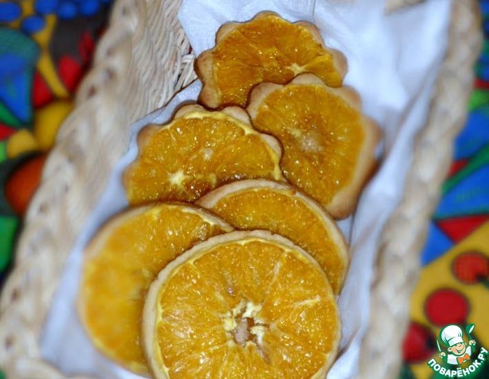 Рецепт: Печенье Дуэт миндаля с апельсином