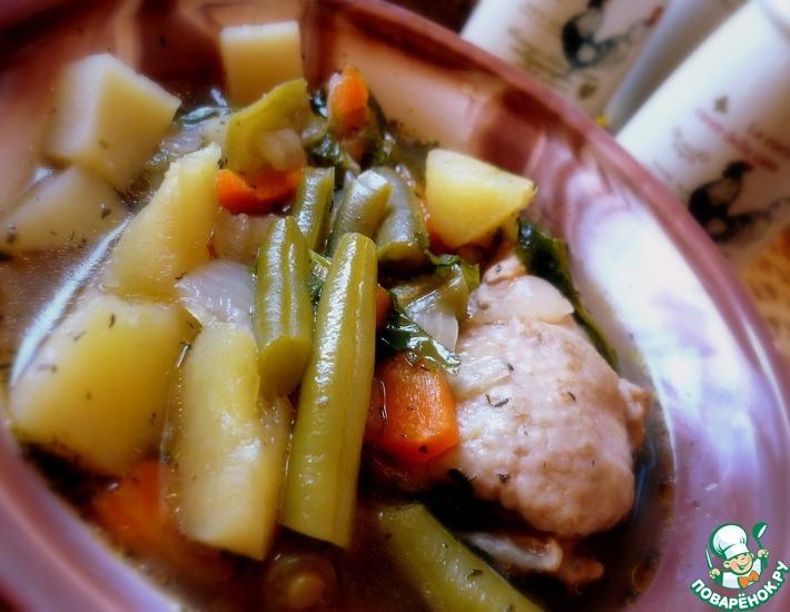 Рецепт: Куриный суп с фруктами Ждем лето