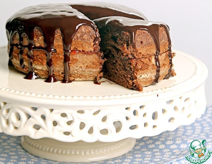 Рецепт: Шоколадный пирог с джемом