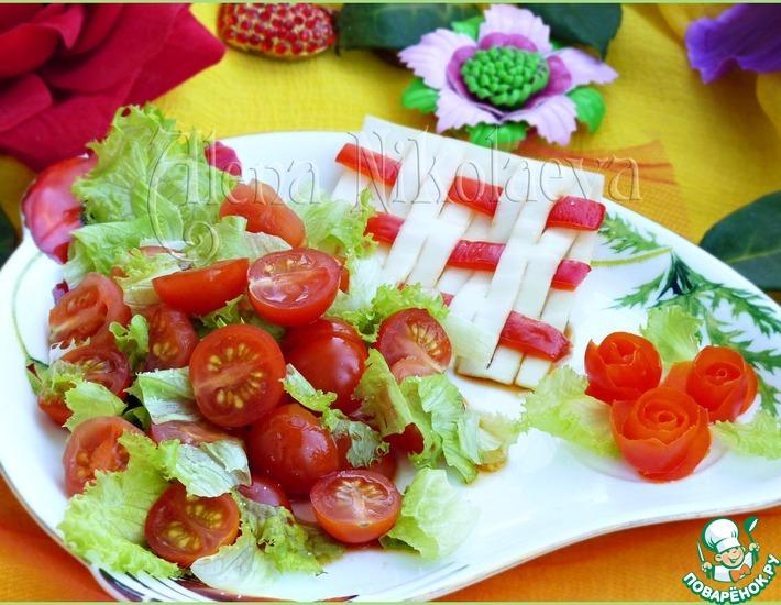 Рецепт: Постный салат из помидоров