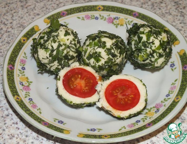 Рецепт: Сырная закуска с помидорами черри