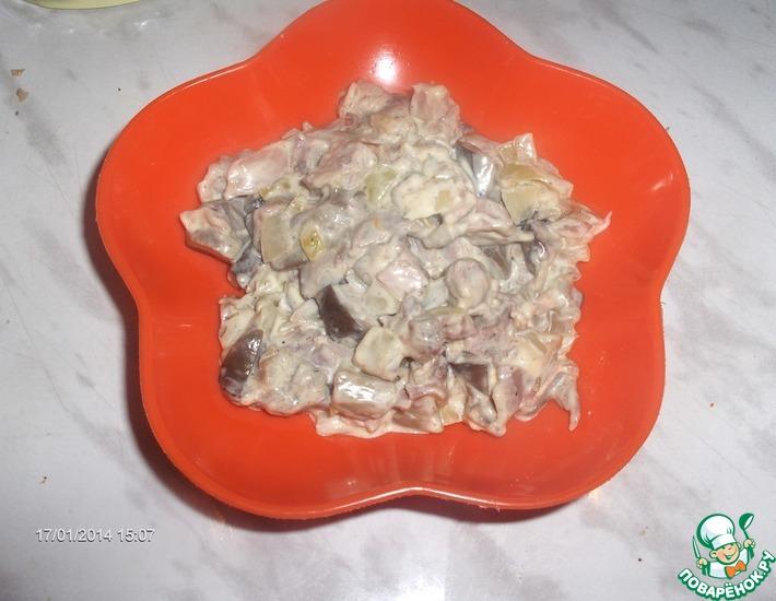 Рецепт: Салат с курицей и грибами