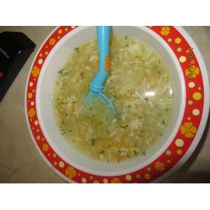 Рисовый суп с яйцом